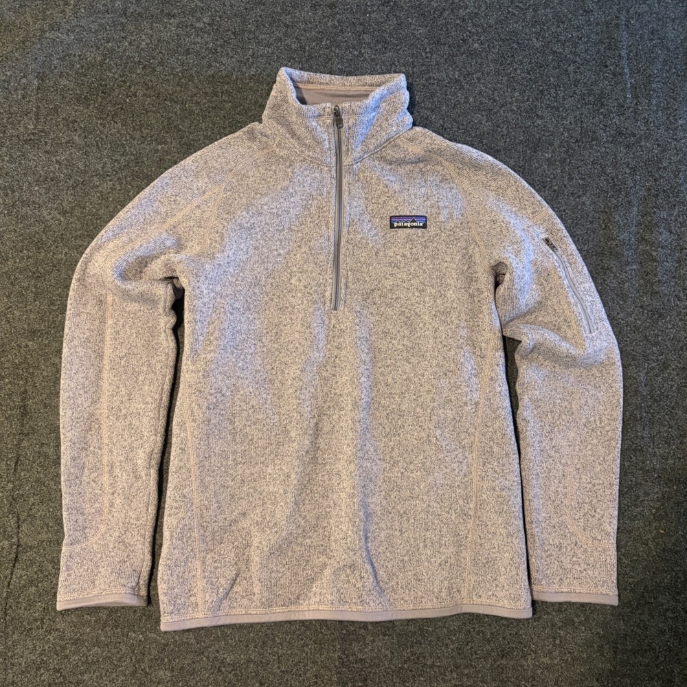Patagonia Better Sweater 1/4 Zip Pullover Fleece Jacket Gray Womens Medium 25527